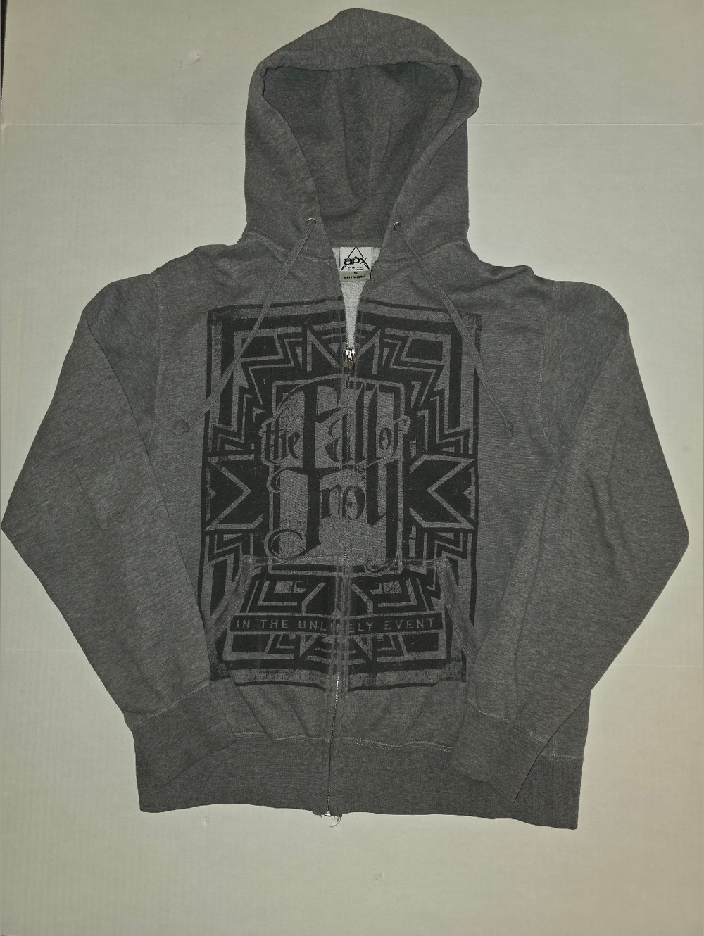 RARE The Fall of Troy Hoodie - In The Unlikely Event - Heather Grey Zip Up - S